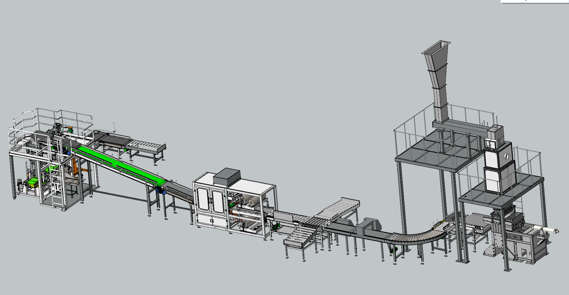 Synthetic rubber packaging line layout
