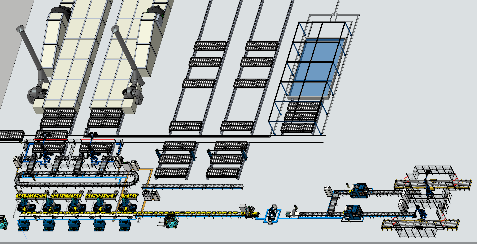 Automatic TSR packaging line layout